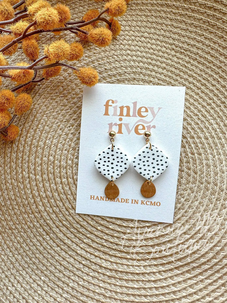 Rory | Polka Dot | Clay Earrings Finley River Millworks