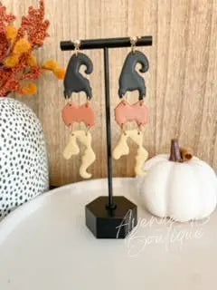 Witch Sisters | Halloween | Clay Earrings Finley River Millworks