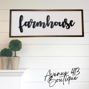 Farmhouse Sign Avenue 413 Boutique