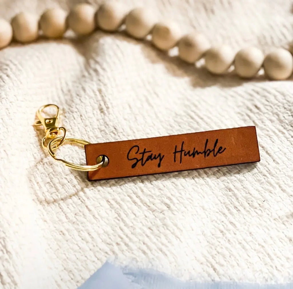 Leather Stay Humble Bar Keychain Avenue 413 Boutique