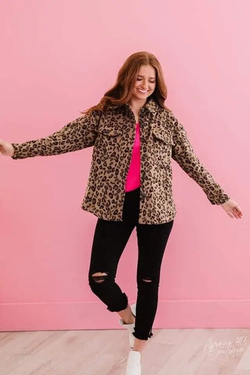 NEW Leopard Driving Me Wild Jacket Avenue 413 Boutique