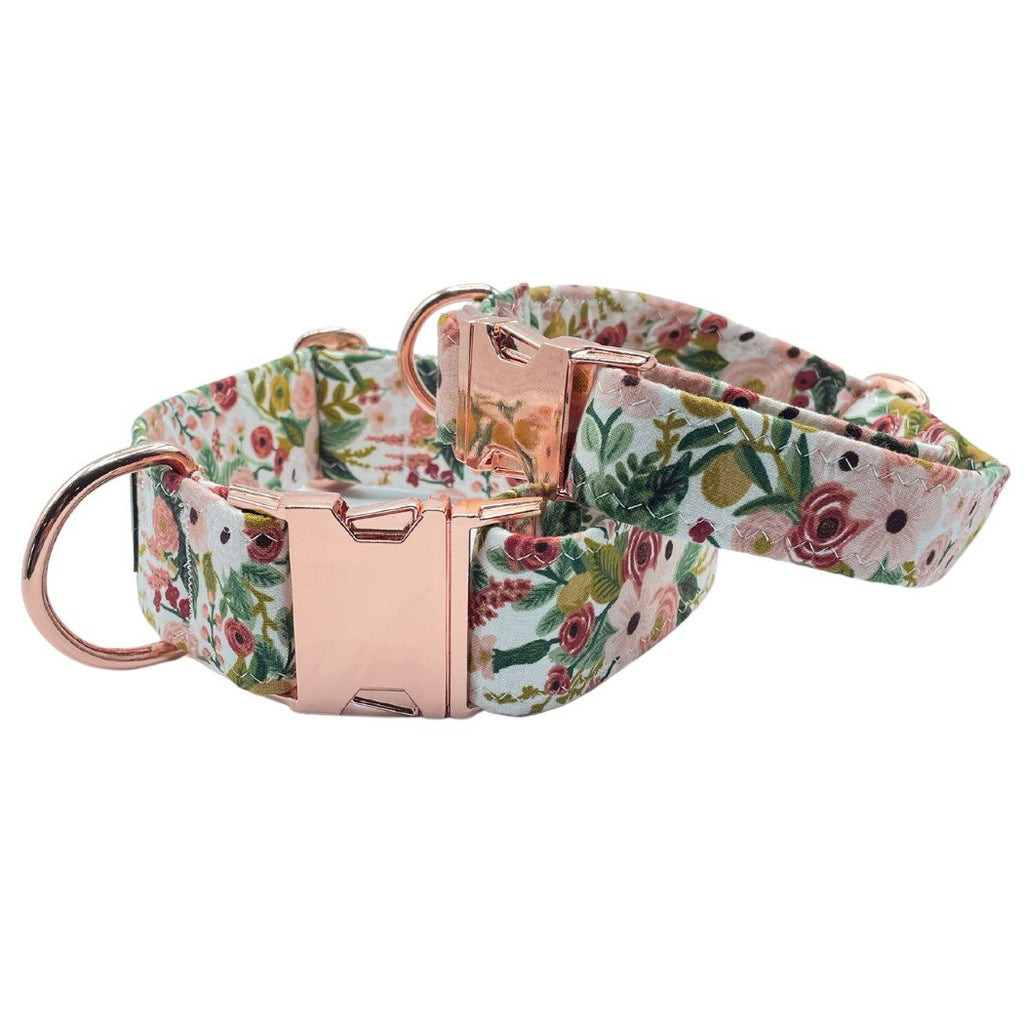 NEW Pink Rosa Floral Dog Collar Avenue 413 Boutique